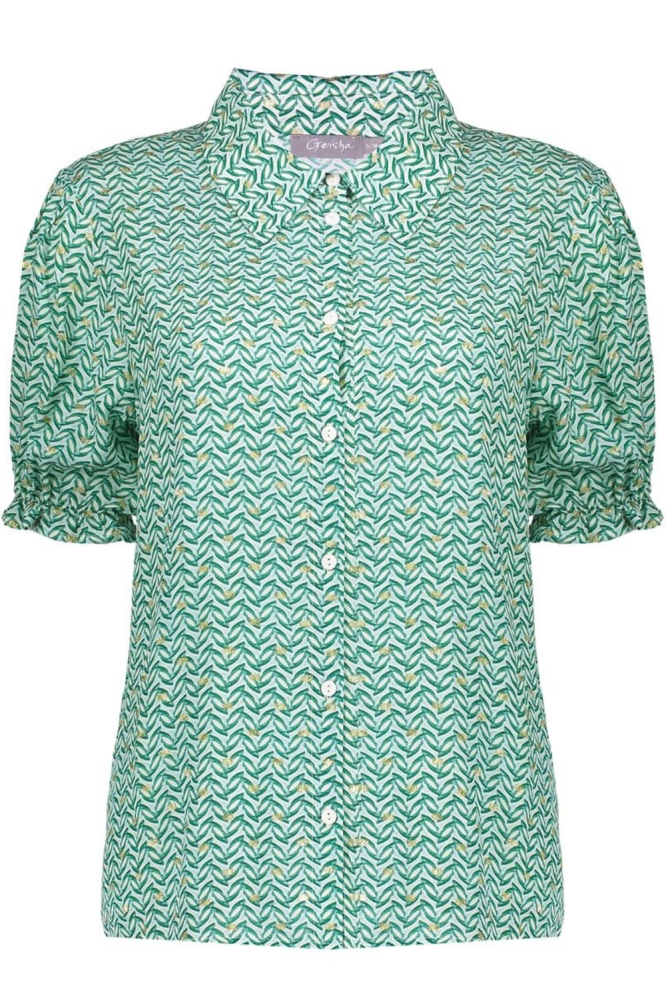 BLOUSE MET GLITTER DETAILS 53455 20 000530 GREEN/GOLD
